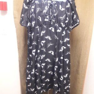 Hot Topic Butterfly Print Fabric Corset Style Top Size 5